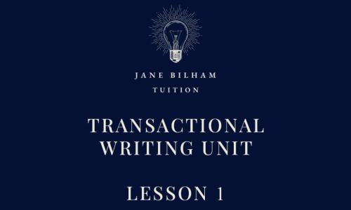 TRANSACTIONAL WRITING UNIT - LESSON 1