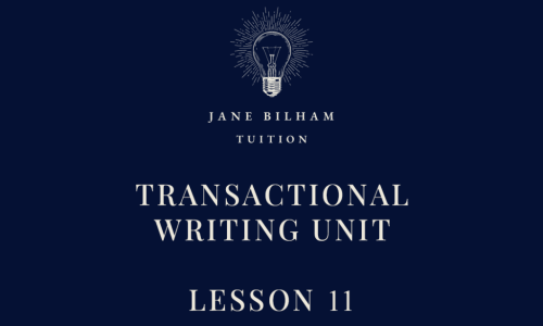 TRANSACTIONAL WRITING UNIT - LESSON 11