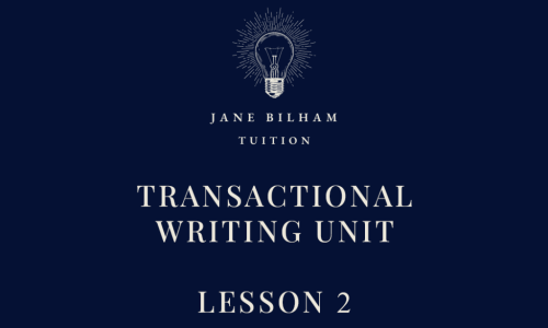 TRANSACTIONAL WRITING UNIT - LESSON 2