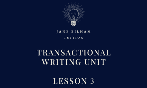 TRANSACTIONAL WRITING UNIT - LESSON 3