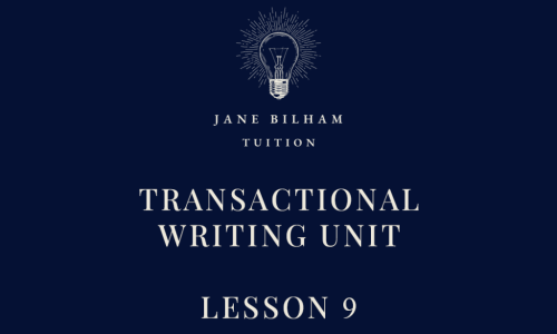 TRANSACTIONAL WRITING UNIT - LESSON 9